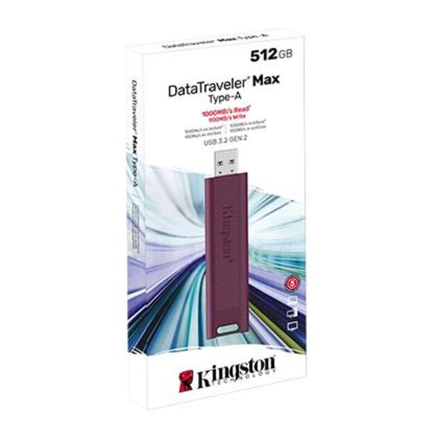 USB raktas MEMORY DRIVE FLASH USB3.2/512GB DTMAXA/512GB KINGSTON