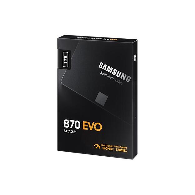 Kietasis diskas (SSD) vidinis SAMSUNG 870 EVO 1TB SATA III 2.5inch SSD 560MB/s read 530MB/s write