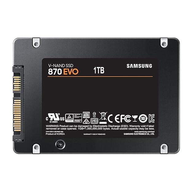 Kietasis diskas (SSD) vidinis SAMSUNG 870 EVO 1TB SATA III 2.5inch SSD 560MB/s read 530MB/s write