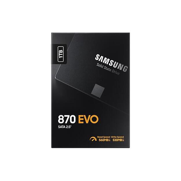 Kietasis diskas (SSD) vidinis SAMSUNG 870 EVO 1TB SATA III 2.5inch SSD 560MB/s read 530MB/s write