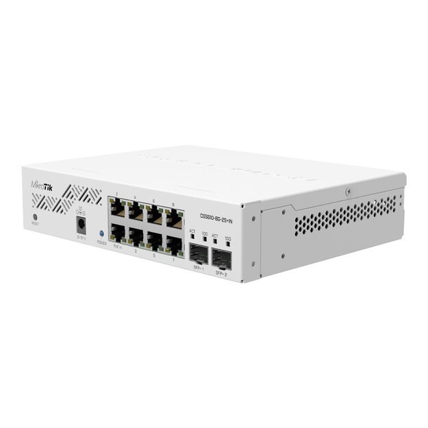 Komutatorius |MIKROTIK|CSS610-8G-2S+IN|Desktop/pedestal|8x10Base-T / 100Base-TX / 1000Base-T|2xSFP+|CSS610-8G-2S+IN