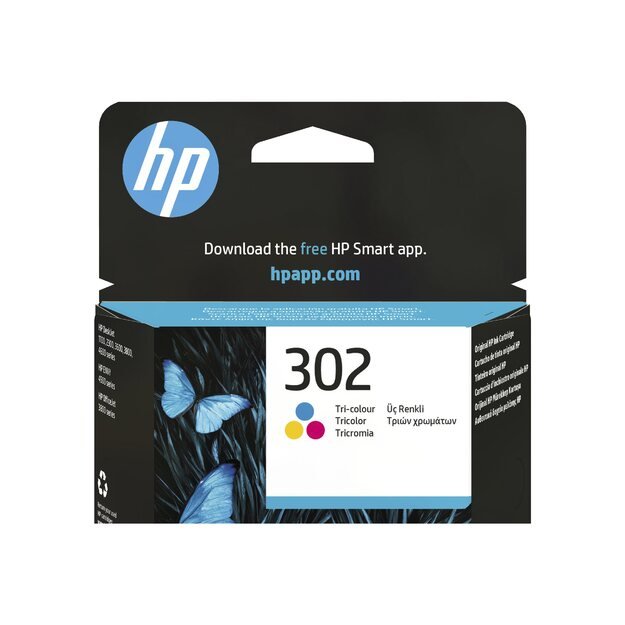 HP 302 ink cartridge Tri-color 30