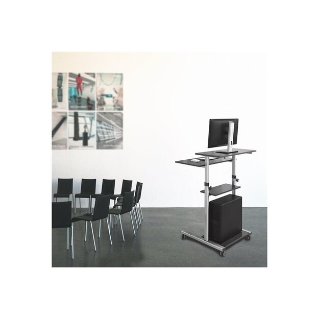 LOGILINK BP0070 LOGILINK - Compact mobile stand up computer workstation