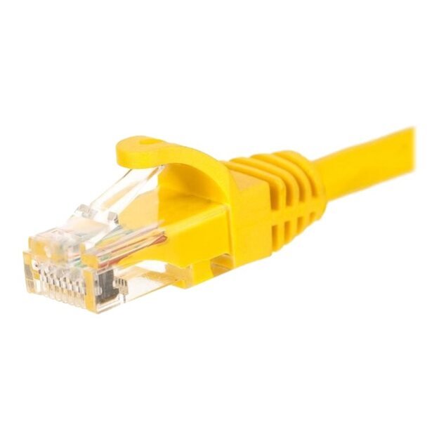 NETRACK BZPAT16Y Netrack patch cable RJ45, snagless boot, Cat 6 UTP, 1m yellow