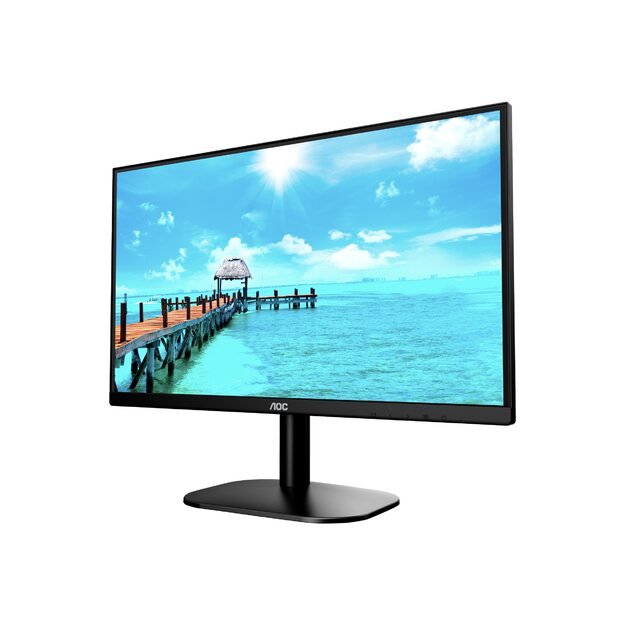 Monitorius AOC 24B2XDA 23.8inch IPS WLED FHD 1920x1080 16:9 250nit 75Hz 1000:1 4ms HDMI1.4 VGA DVI Headphone out Black