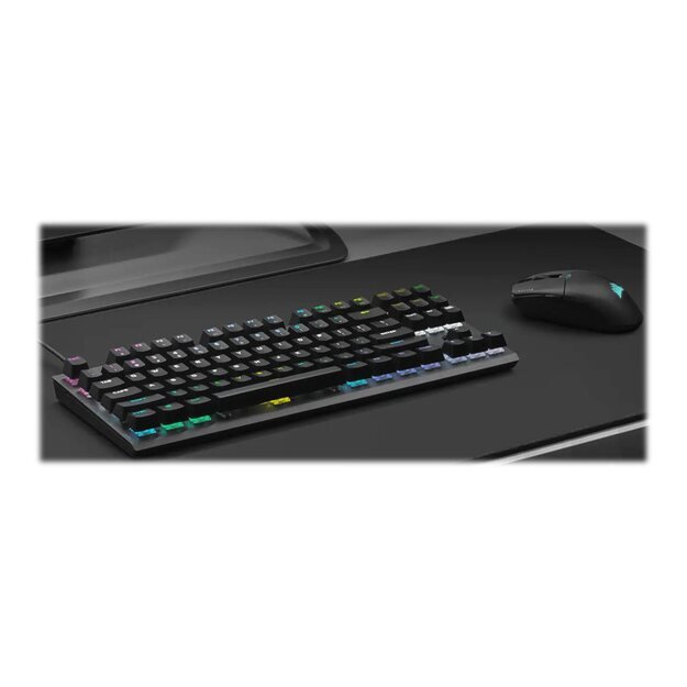 Klaviatūra laidinė CORSAIR K60 PRO TKL RGB Optical-Mechanical Gaming Backlit RGB LED CORSAIR OPX Black