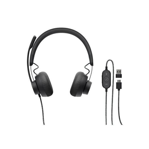 Ausinės HEADSET ZONE WIRED/DARK GREY 981-000875 LOGITECH