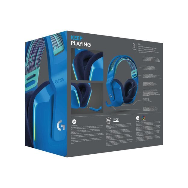 Ausinės HEADSET GAMING G733 WRL/BLUE 981-000943 LOGITECH