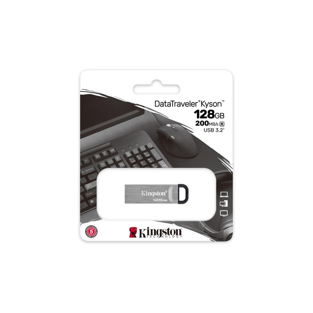 USB raktas MEMORY DRIVE FLASH USB3.2/128GB DTKN/128GB KINGSTON