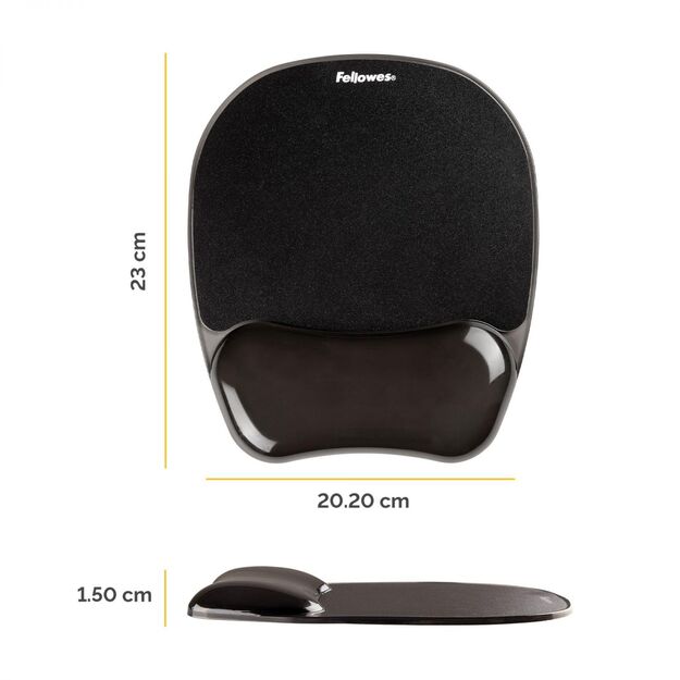 Pelės kilimėlis MOUSE PAD CRYSTAL GEL/BLACK 9112101 FELLOWES 1
