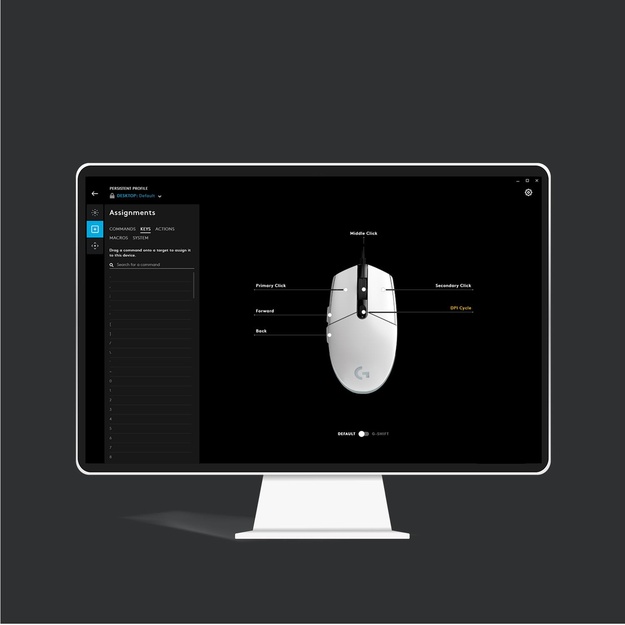 Kompiuterinė pelė laidinė MOUSE USB OPTICAL G203/BLACK 910-005796 LOGITECH