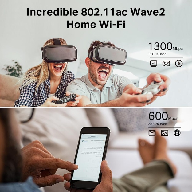 Maršrutizatorius TP-LINK 1900Mbps 1 WAN 4x10/100/1000M ARCHERC80