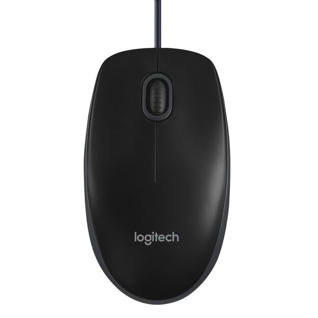 Kompiuterinė pelė laidinė MOUSE USB OPTICAL B100/BLACK OEM 910-003357 LOGITECH