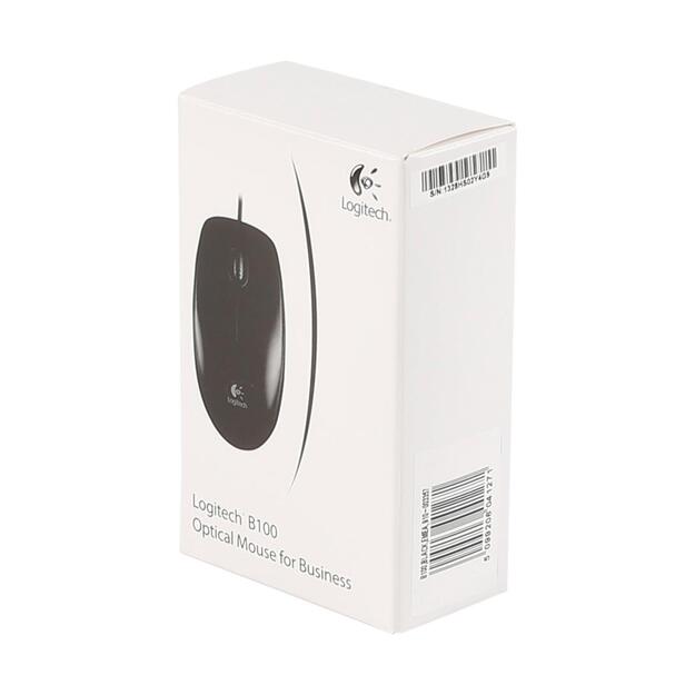 Kompiuterinė pelė laidinė MOUSE USB OPTICAL B100/BLACK OEM 910-003357 LOGITECH