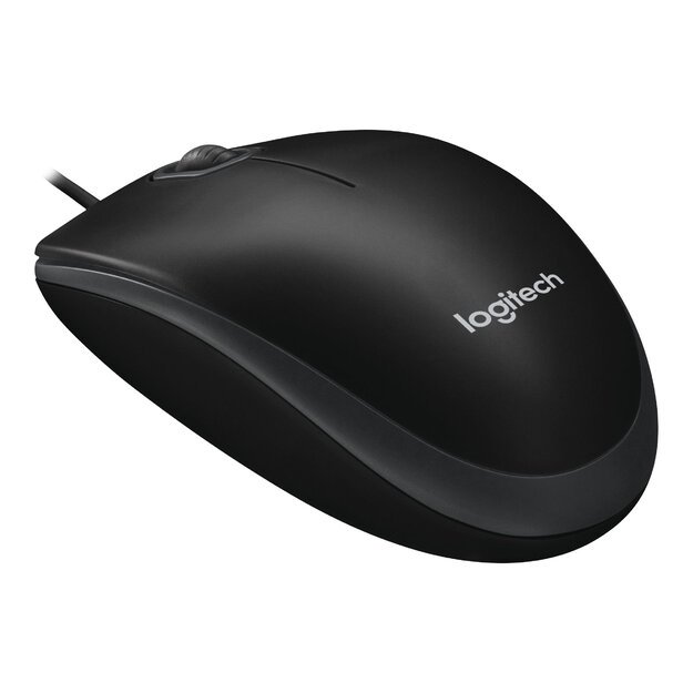 Kompiuterinė pelė laidinė MOUSE USB OPTICAL B100/BLACK OEM 910-003357 LOGITECH