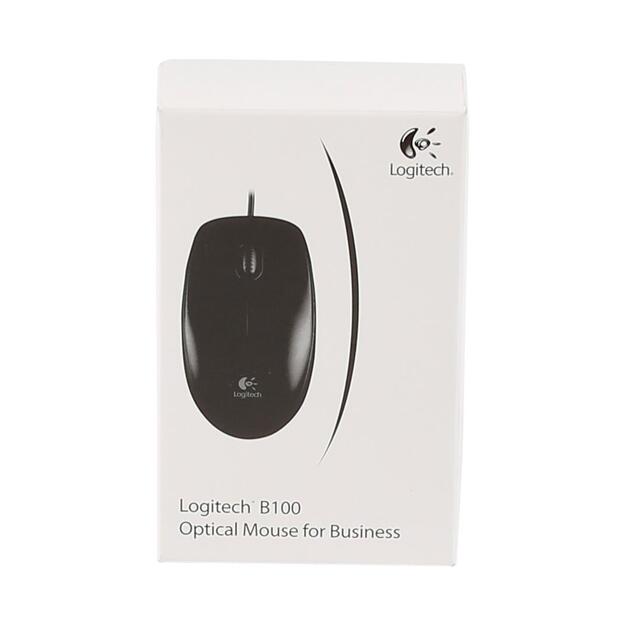 Kompiuterinė pelė laidinė MOUSE USB OPTICAL B100/BLACK OEM 910-003357 LOGITECH