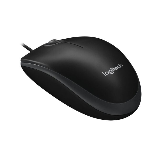 Kompiuterinė pelė laidinė MOUSE USB OPTICAL B100/BLACK OEM 910-003357 LOGITECH