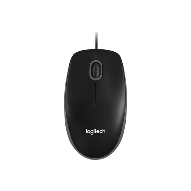 Kompiuterinė pelė laidinė MOUSE USB OPTICAL B100/BLACK OEM 910-003357 LOGITECH