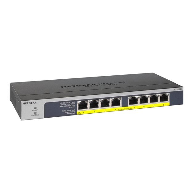 Komutatorius NETGEAR Switch Unmanaged 8 Port Gigabit POE / POE +