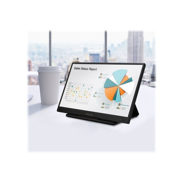 Monitorius ASUS ZenScreen MB166C 15.6inch IPS FHD 1920x1080 Portable Monitor Flicker free USB Type-C Low Blue Light TUV certified 12