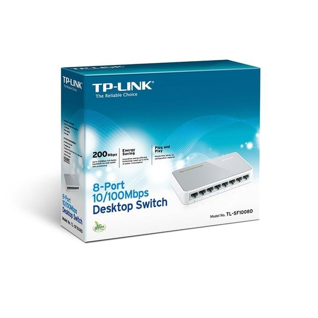 Komutatorius TP-LINK 8port 10 100 Desktop TL-SF1008D