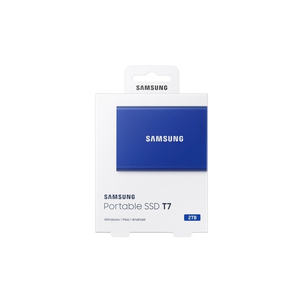 Išorinis kietasis diskas SSD |SAMSUNG|T7|2TB|USB 3.2|Write 1000 MBytes/sec|Read 1050 MBytes/sec|MU-PC2T0H/WW