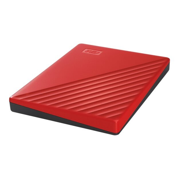 Išorinis kietasis diskas HDD |WESTERN DIGITAL|My Passport|2TB|USB 2.0|USB 3.0|USB 3.2|Colour Red|WDBYVG0020BRD-WESN