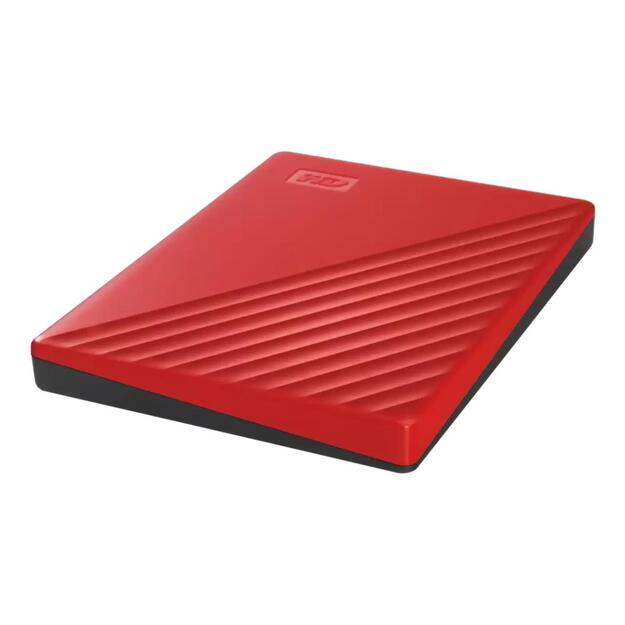 Išorinis kietasis diskas HDD |WESTERN DIGITAL|My Passport|2TB|USB 2.0|USB 3.0|USB 3.2|Colour Red|WDBYVG0020BRD-WESN