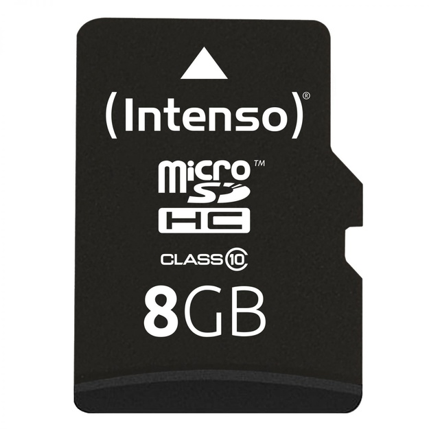 Atminties kortelė su adapteriu MEMORY MICRO SDHC 8GB C10/W/ADAPTER 3413460 INTENSO
