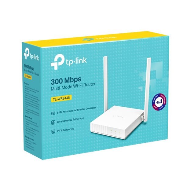 Maršrutizatorius TP-LINK 300Mbps 1 WAN 4x10 100M antennas 2 TL-WR844N