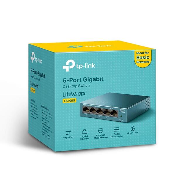 Komutatorius TP-LINK LS105G 5x10Base-T 100Base-TX 1000Base-T