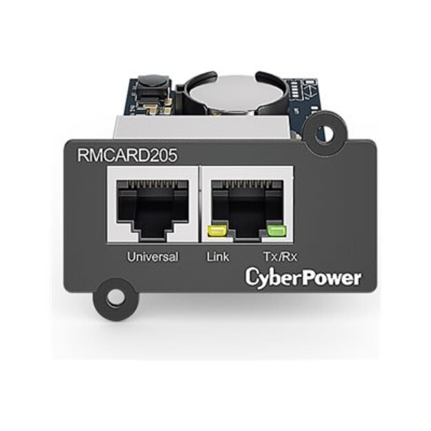 CYBERPOWER RMCARD205 Network Card for SNMP SLOT - combatible OR and PR Series, two connection : network and Environment Sensor 3