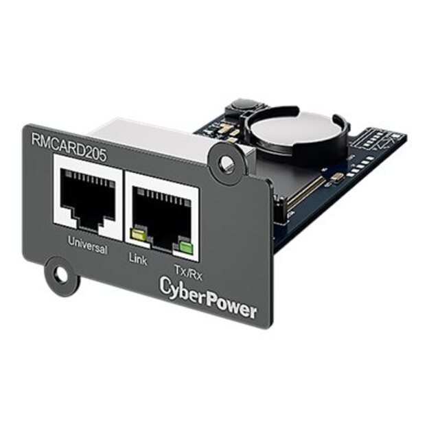 CYBERPOWER RMCARD205 Network Card for SNMP SLOT - combatible OR and PR Series, two connection : network and Environment Sensor