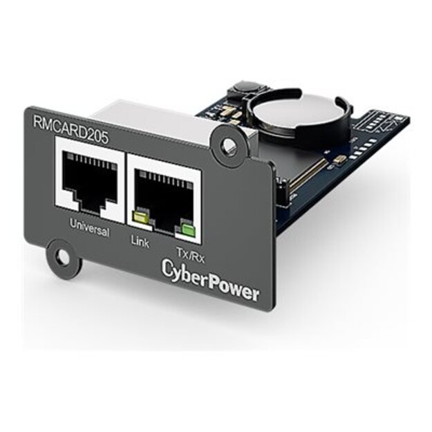 CYBERPOWER RMCARD205 Network Card for SNMP SLOT - combatible OR and PR Series, two connection : network and Environment Sensor 4