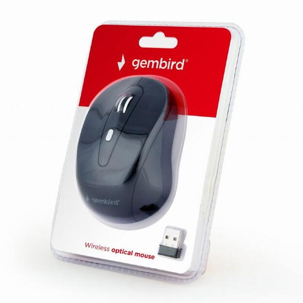 MOUSE USB OPTICAL WRL/BLACK MUSW-6B-01 GEMBIRD