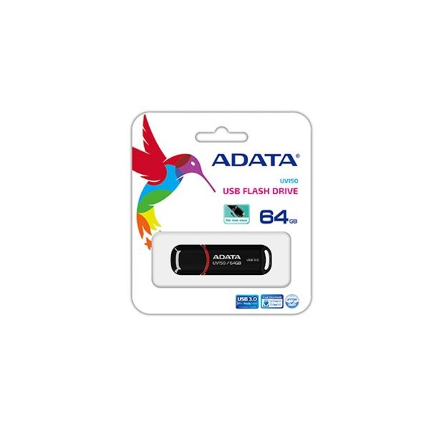 MEMORY DRIVE FLASH USB3.1 64GB/BLACK AUV150-64G-RBK ADATA