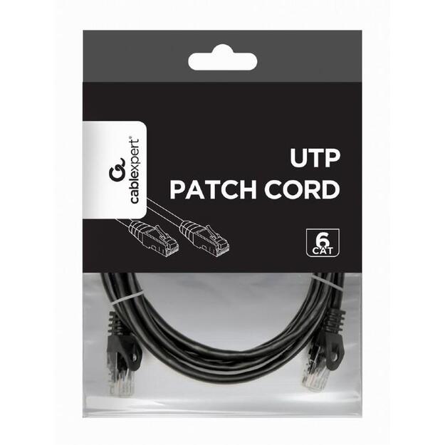 PATCH CABLE CAT6 UTP 2M/BLACK PP6U-2M/BK GEMBIRD