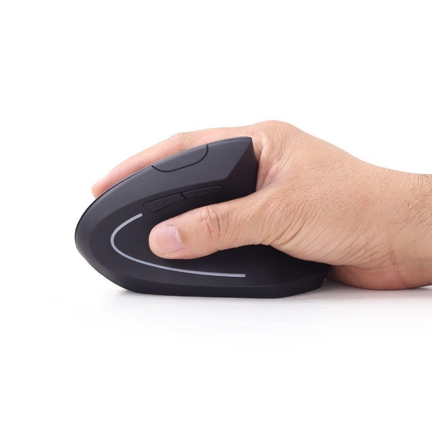 Kompiuterinė pelė belaidė MOUSE USB OPTICAL WRL BLACK/ERGONOMIC MUSW-ERGO-01 GEMBIRD