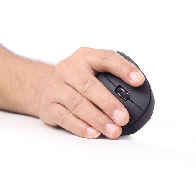 Kompiuterinė pelė belaidė MOUSE USB OPTICAL WRL BLACK/ERGONOMIC MUSW-ERGO-01 GEMBIRD