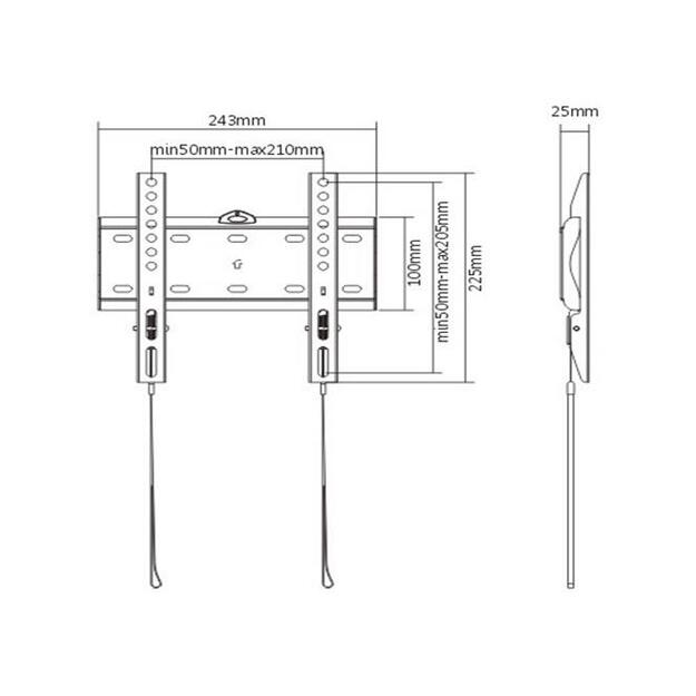 TV SET ACC WALL MOUNT 23-42 /WM-42F-01 GEMBIRD