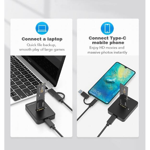 SSD ACC DOCK STATION USB-C M.2/DD-U3M2 GEMBIRD 5