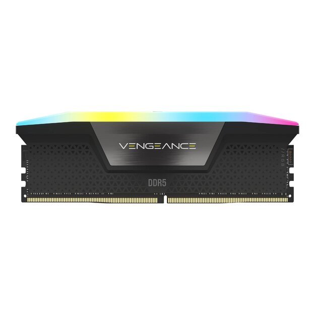 CORSAIR VENGEANCE RGB 32GB 2x16GB DDR5 6000MT/s DIMM Unbuffered 36-44-44-96 Std PMIC XMP 3.0 Black Heatspreader PCB 1.4V