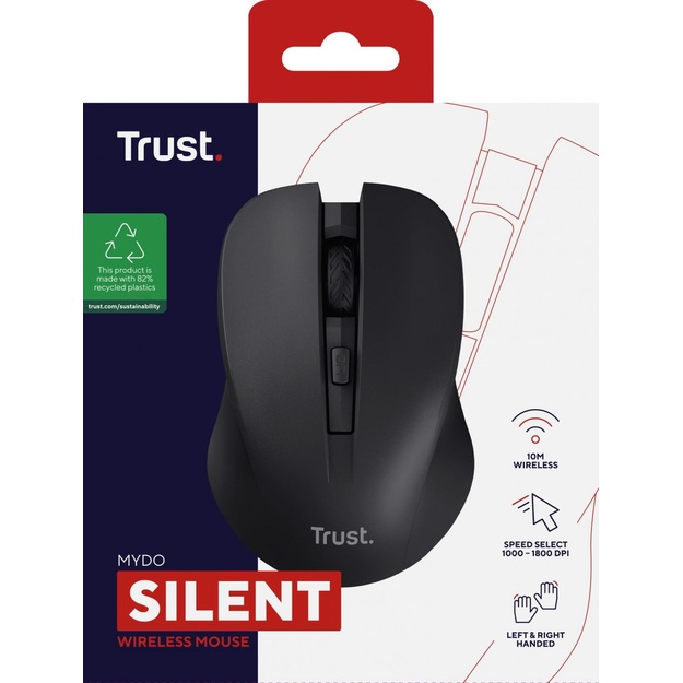 MOUSE USB OPTICAL WRL BLACK/MYDO 25084 TRUST