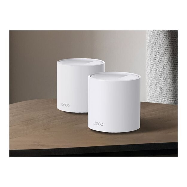 Namų bevielio Mesh tinklo sistema TP-LINK 1500Mbps Wi-Fi 6 1x10/100/1000M 1x2.5GbE DHCP DECOX10(2-PACK)