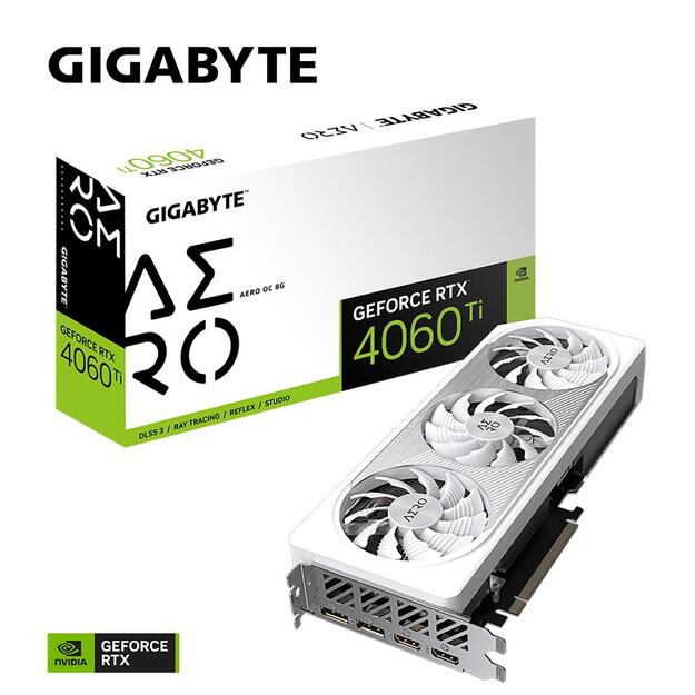 GIGABYTE RTX4060 Ti AERO OC 8GB GDDR6 2xHDMI 2xDP