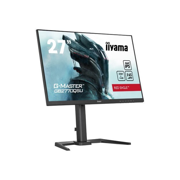 IIYAMA GB2770QSU-B5 27inch ETE IPS G-Master 2560x1440 165Hz 1000:1 400cd/m2 0.5ms HDMI DP 2xUSB-HUB 3.0 Speakers Black Tuner