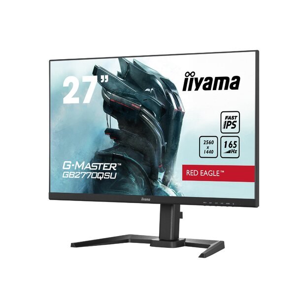 IIYAMA GB2770QSU-B5 27inch ETE IPS G-Master 2560x1440 165Hz 1000:1 400cd/m2 0.5ms HDMI DP 2xUSB-HUB 3.0 Speakers Black Tuner