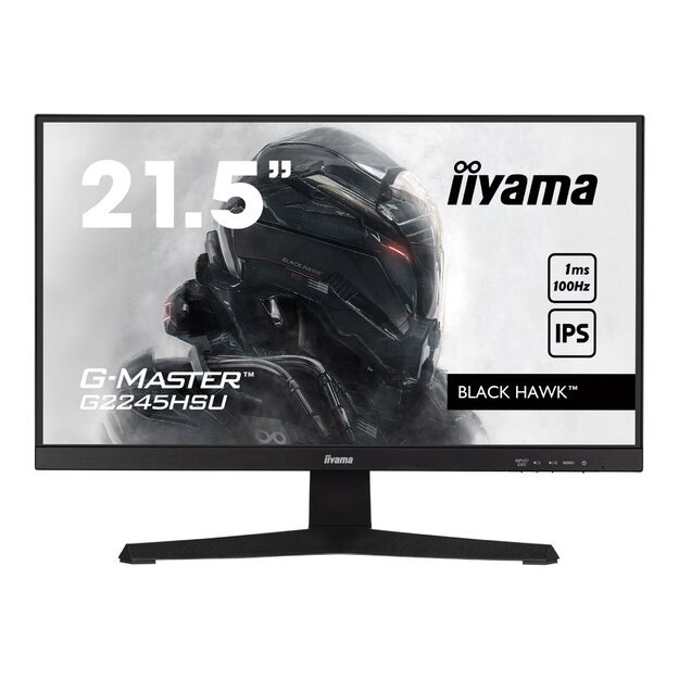 IIYAMA G2245HSU-B1 G-Master 21.5inch ETE IPS FHD Black Hawk 100Hz 250cd/m2 1ms HDMI DP USB-HUB 2x2.0 Speakers Black Tuner