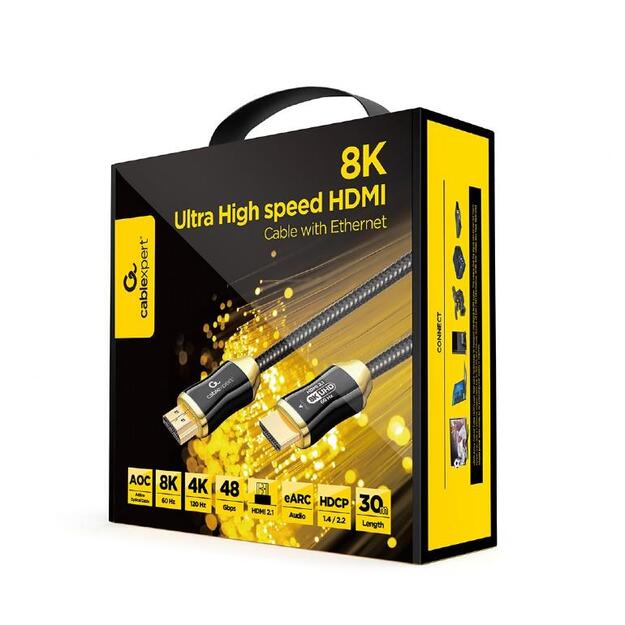CABLE HDMI-HDMI 30M AOC PREM/CCBP-HDMI8K-AOC-30M GEMBIRD