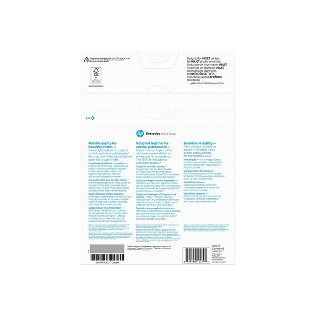 HP Everyday Fotopaper semigloss A4 25sheet OneSided